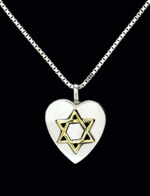 Keepsake Pendant - Star of Davide Heart 20